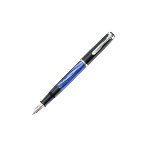 Pluma Estilográfica Pelikan M205 Azul Jaspeado Pena F Blau
