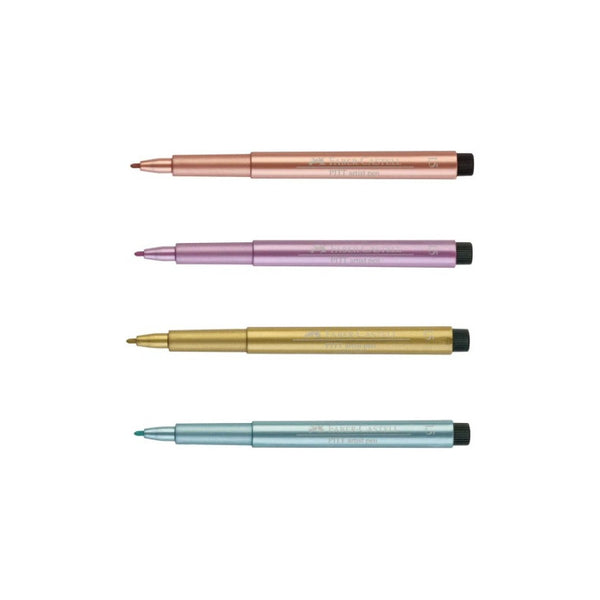 Faber-castell Pitt Artist Pen Metallic Lettering 4 Colores