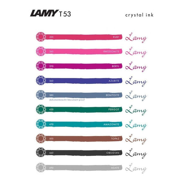 Tinta Pluma Fuente Lamy T53 Crystal Ink 30 Ml - Beryl