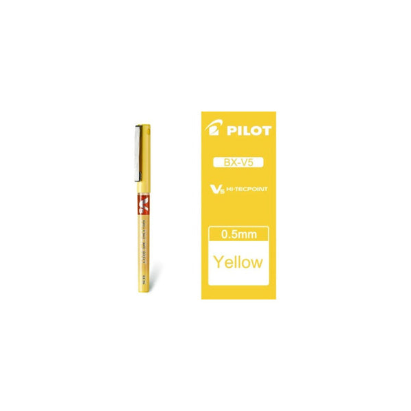 Pack 12 Lápices De Tinta Pilot V5 Hi-tecpoint Yellow