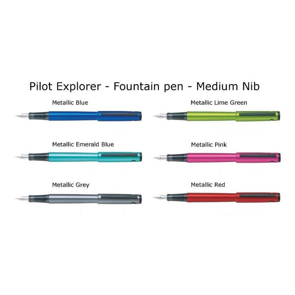 Lapicera Pluma Fuente Pilot Explorer Magenta - Medium