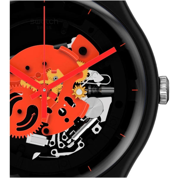 Reloj Swatch Bioceramic Time To Red Big So32b110