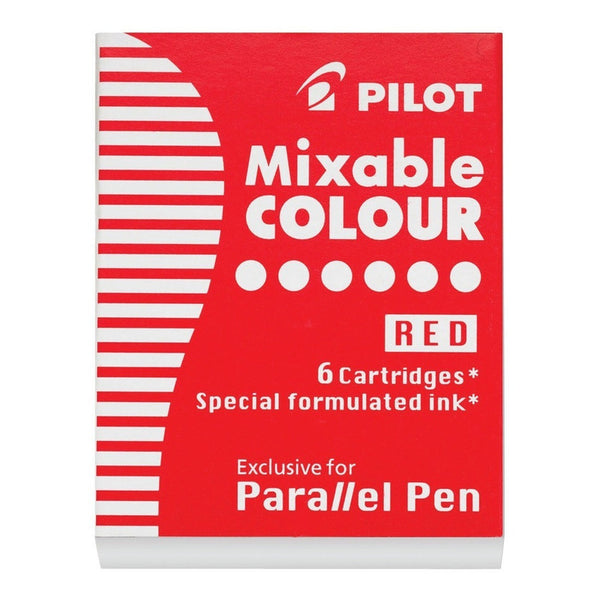 Cartridges Pluma Caligrafia Pilot Parallel Color Rojo