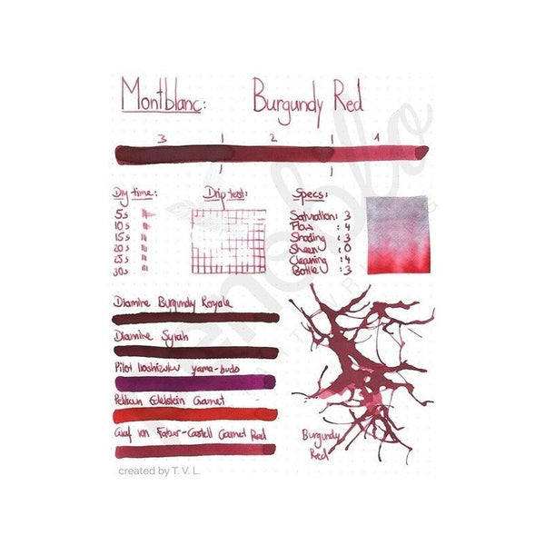 Tinta Montblanc - 60 Ml - Burgundy Red