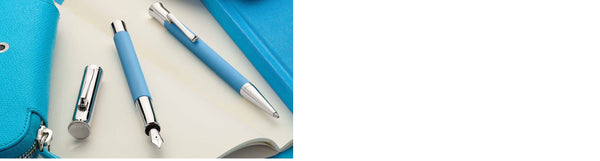 Lapicera Pluma Fuente Graf Von Faber-Castell Guilloche Gulf Blue - Fine