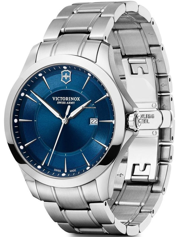 Juego Reloj Victorinox Alliance Blue SS 40 mm + Navaja 241910.1