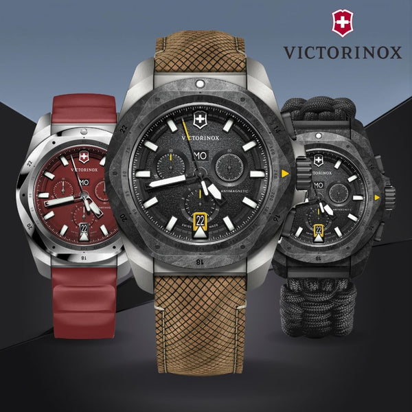 Reloj Victorinox INOX Chrono Leather Strap Black 43mm 241988.1