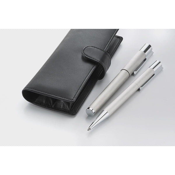 Lapicera Estuche Lamy Leather Folding Para 2 Lápices - Negro