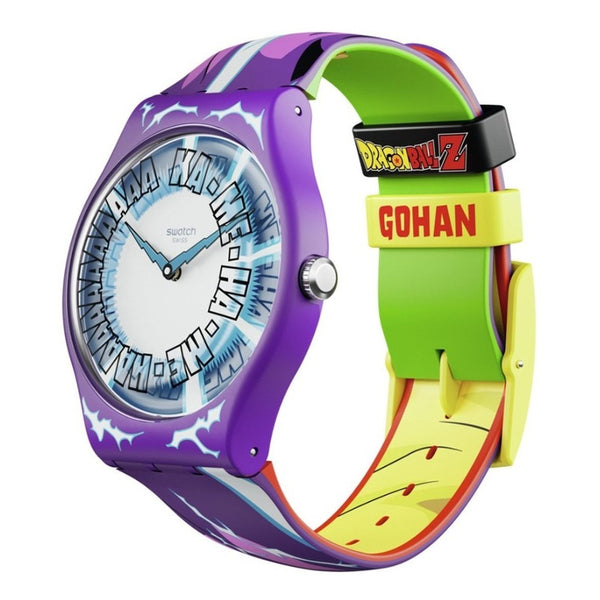 Reloj Swatch Dragon Ball Z Gohan X Swatch Suoz345