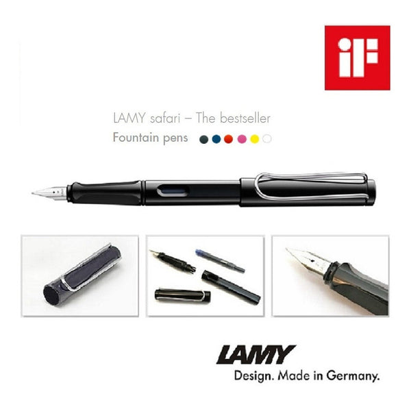 Lapicera Pluma Lamy Safari Black - Medium (m)